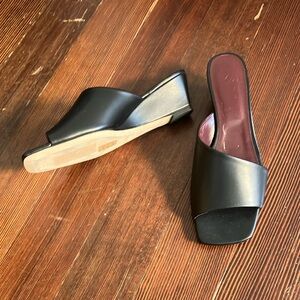 STAUD black leather Sandals